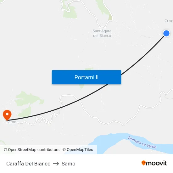 Caraffa Del Bianco to Samo map