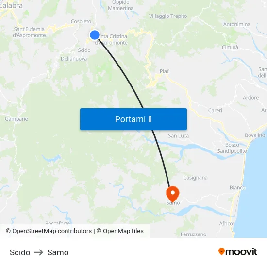 Scido to Samo map