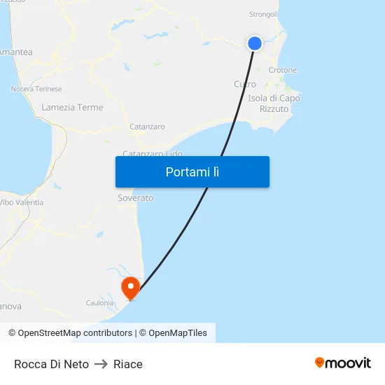 Rocca Di Neto to Riace map