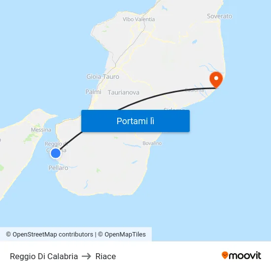 Reggio Di Calabria to Riace map