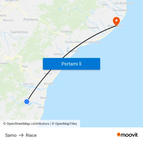 Samo to Riace map