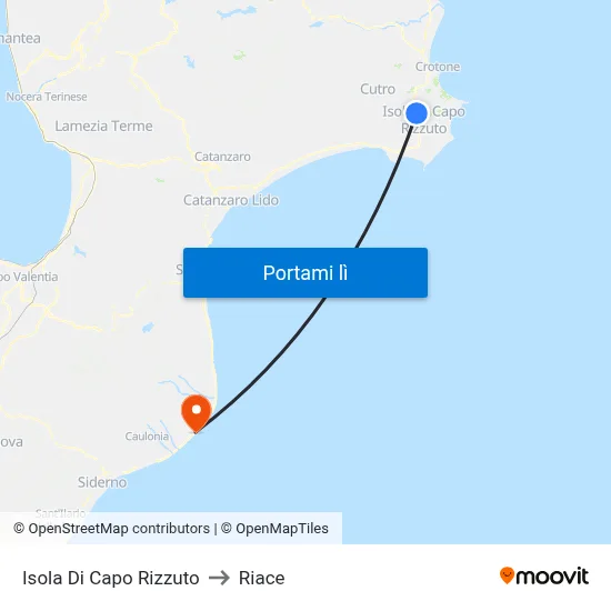Isola Di Capo Rizzuto to Riace map