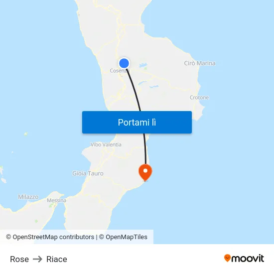 Rose to Riace map