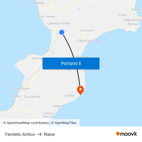 Feroleto Antico to Riace map