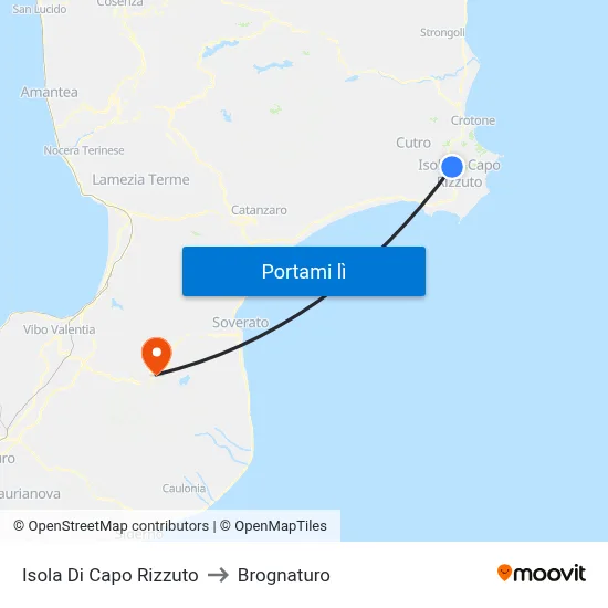 Isola Di Capo Rizzuto to Brognaturo map