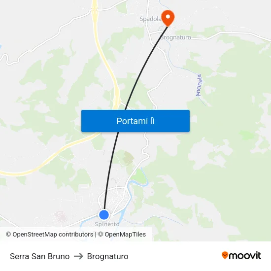 Serra San Bruno to Brognaturo map