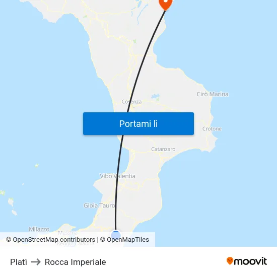 Platì to Rocca Imperiale map