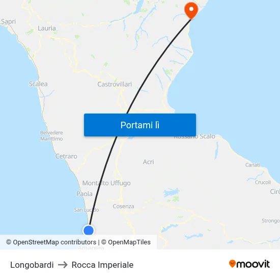 Longobardi to Rocca Imperiale map