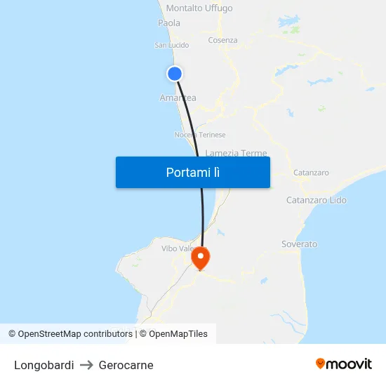 Longobardi to Gerocarne map