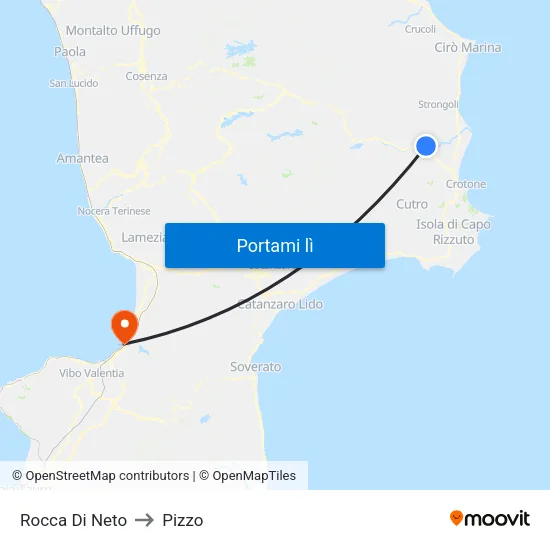 Rocca Di Neto to Pizzo map