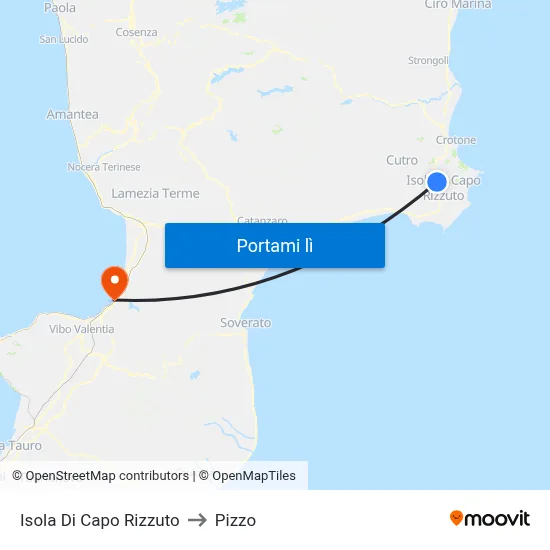 Isola Di Capo Rizzuto to Pizzo map
