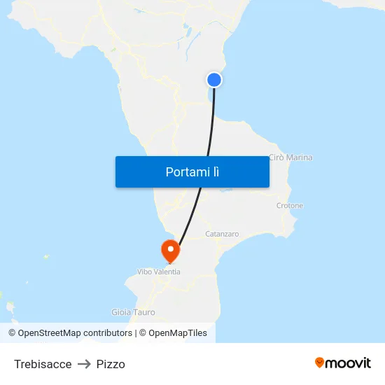 Trebisacce to Pizzo map
