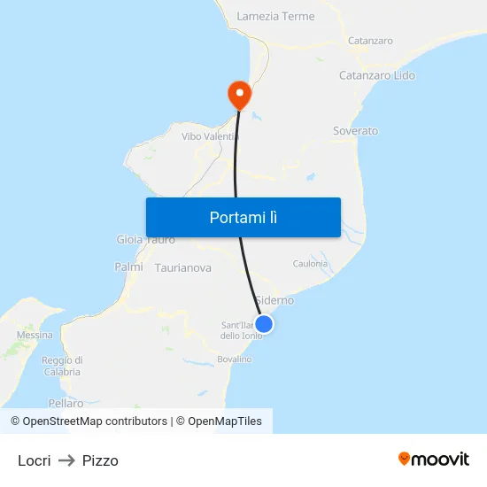 Locri to Pizzo map