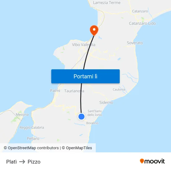 Platì to Pizzo map