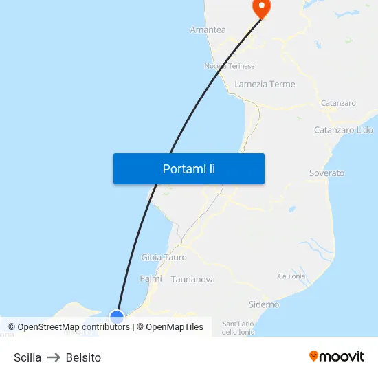 Scilla to Belsito map