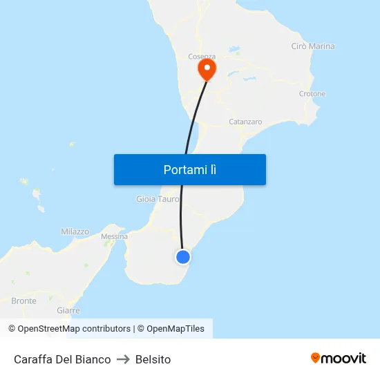 Caraffa Del Bianco to Belsito map