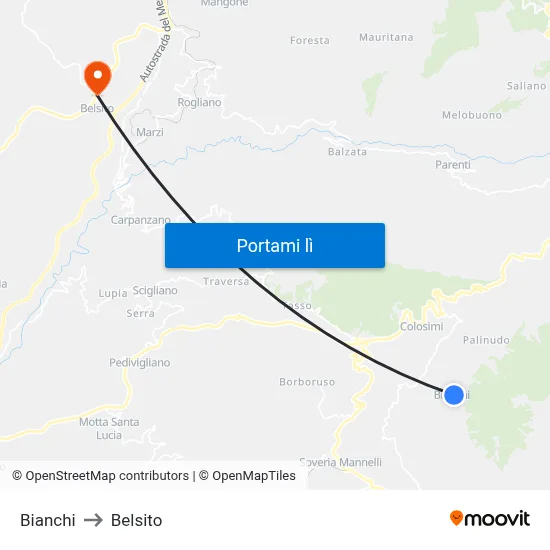 Bianchi to Belsito map