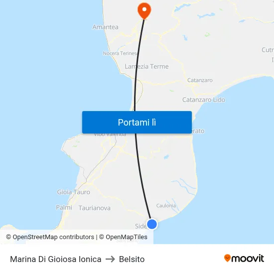 Marina Di Gioiosa Ionica to Belsito map