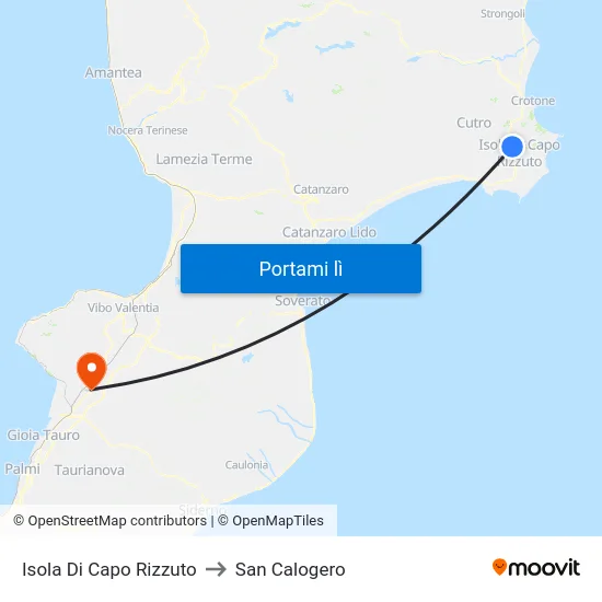 Isola Di Capo Rizzuto to San Calogero map