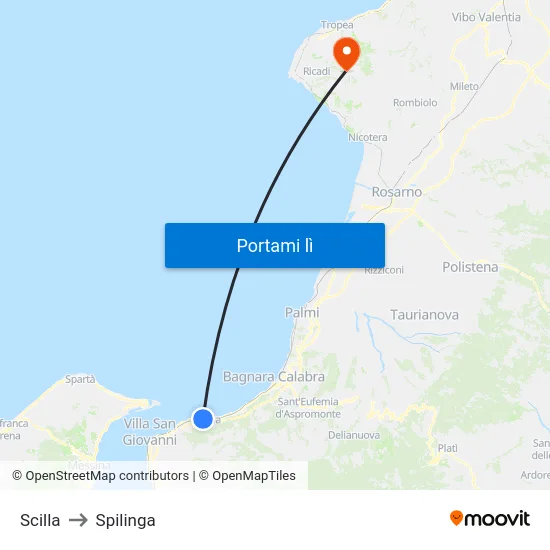 Scilla to Spilinga map