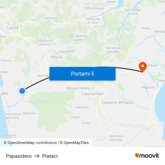 Papasidero to Plataci map