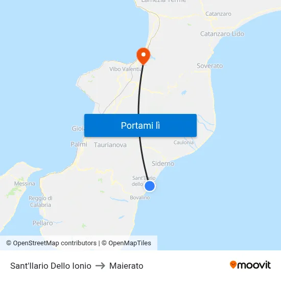 Sant'Ilario Dello Ionio to Maierato map