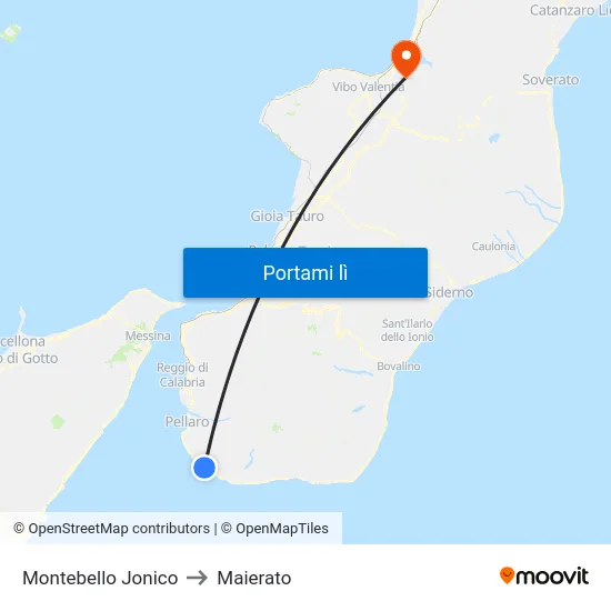 Montebello Jonico to Maierato map