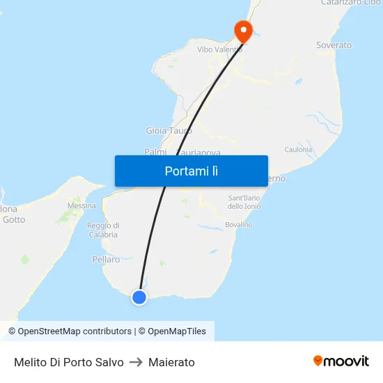 Melito Di Porto Salvo to Maierato map