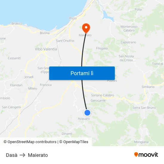 Dasà to Maierato map