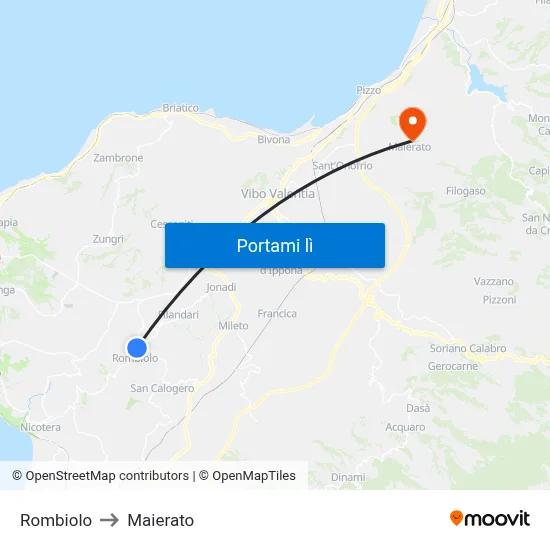 Rombiolo to Maierato map
