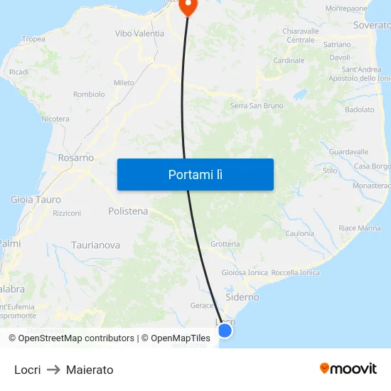 Locri to Maierato map