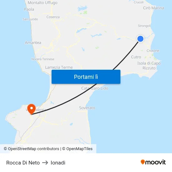 Rocca Di Neto to Ionadi map