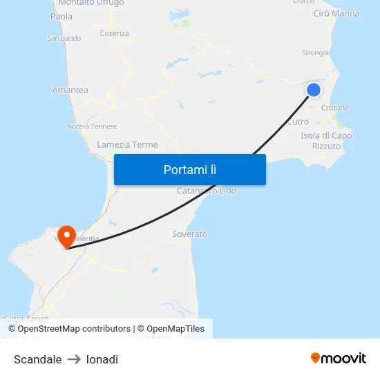 Scandale to Ionadi map