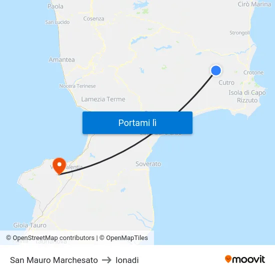 San Mauro Marchesato to Ionadi map