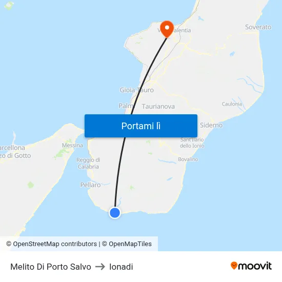 Melito Di Porto Salvo to Ionadi map