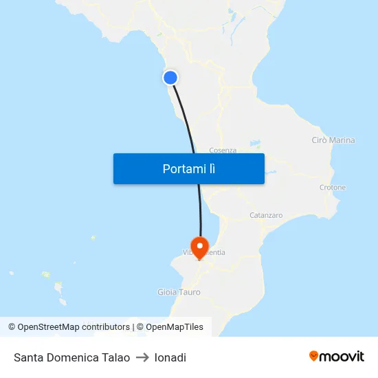 Santa Domenica Talao to Ionadi map