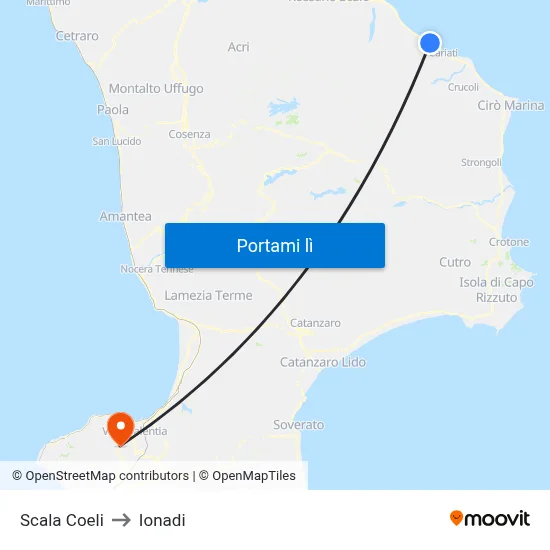 Scala Coeli to Ionadi map