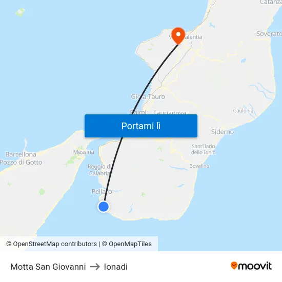 Motta San Giovanni to Ionadi map
