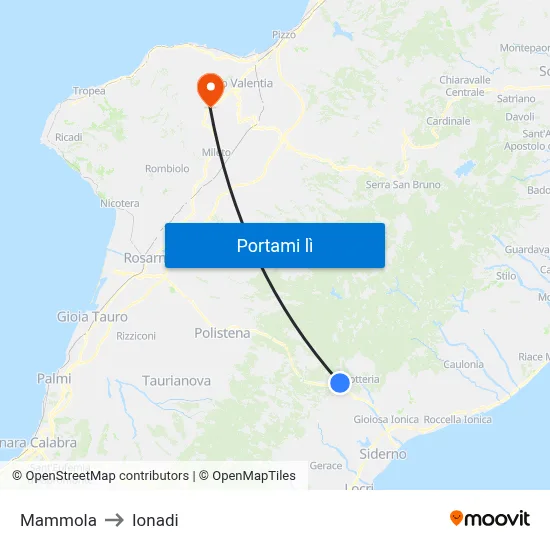 Mammola to Ionadi map