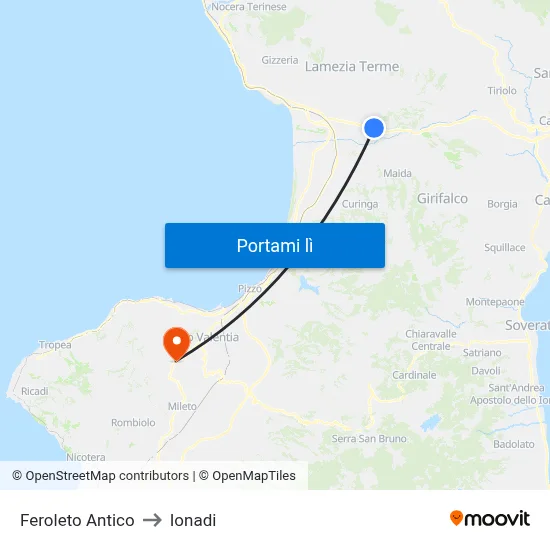 Feroleto Antico to Ionadi map