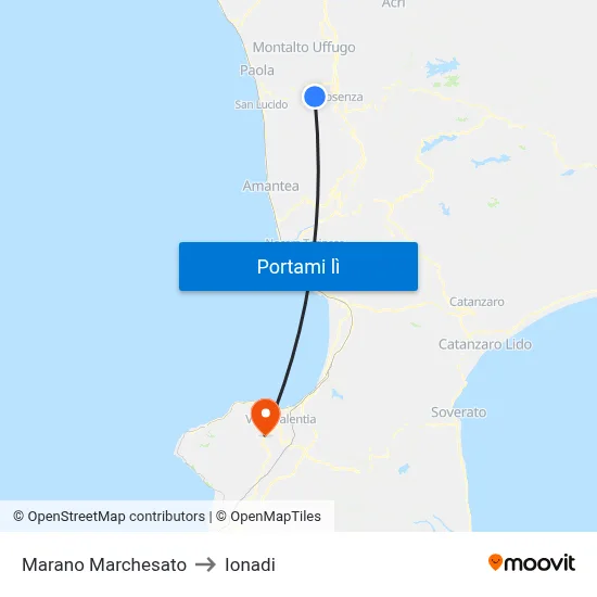 Marano Marchesato to Ionadi map