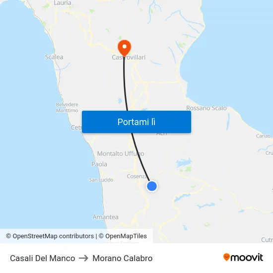 Casali Del Manco to Morano Calabro map