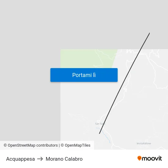 Acquappesa to Morano Calabro map