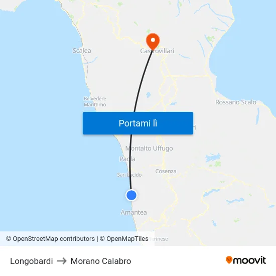 Longobardi to Morano Calabro map