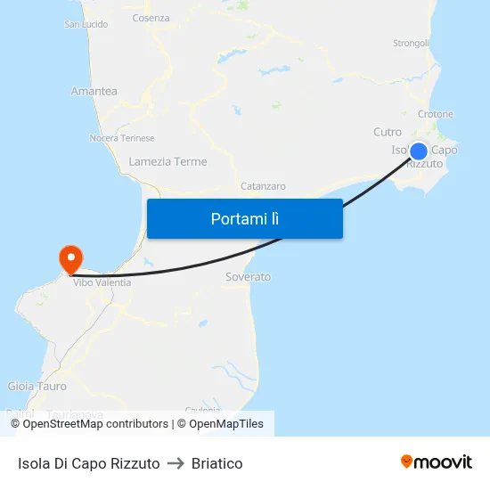 Isola Di Capo Rizzuto to Briatico map
