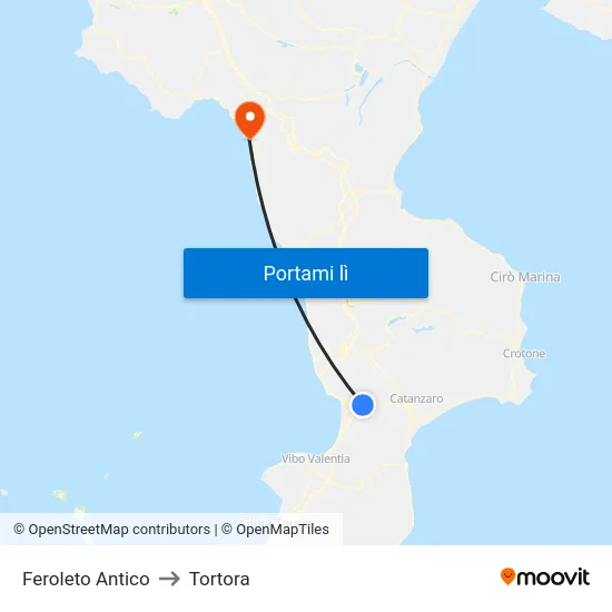 Feroleto Antico to Tortora map