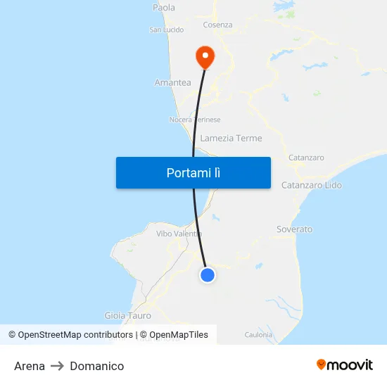 Arena to Domanico map