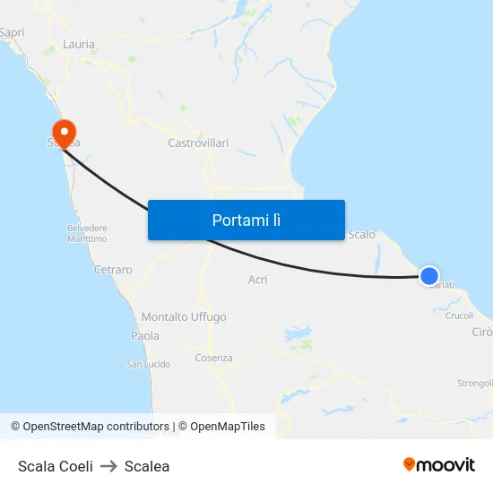 Scala Coeli to Scalea map