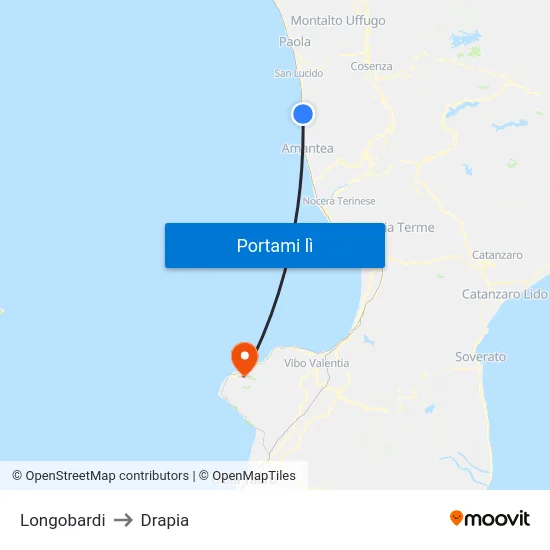 Longobardi to Drapia map