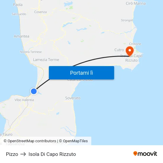 Pizzo to Isola Di Capo Rizzuto map
